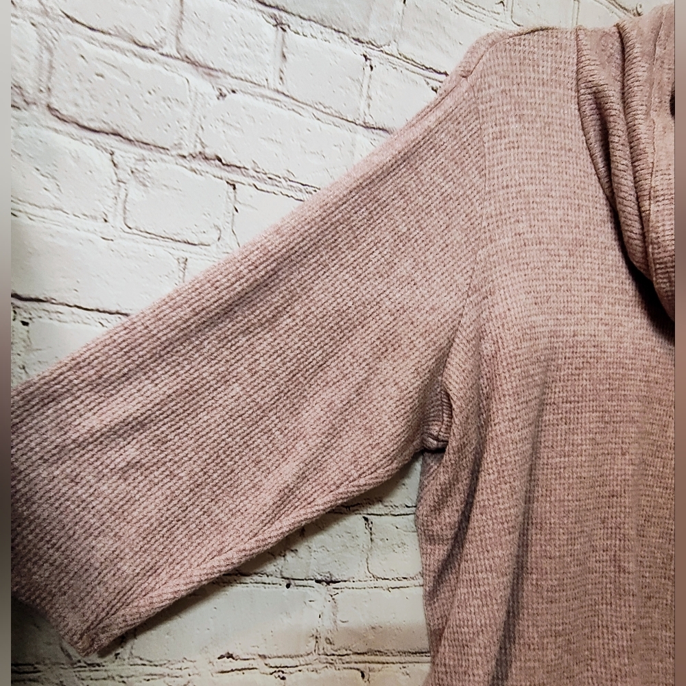 J.Jill Wearever Waffle Knit Lavender Purple Cowl Neck 3X Pullover Sweater Flowy - Picture 6 of 11